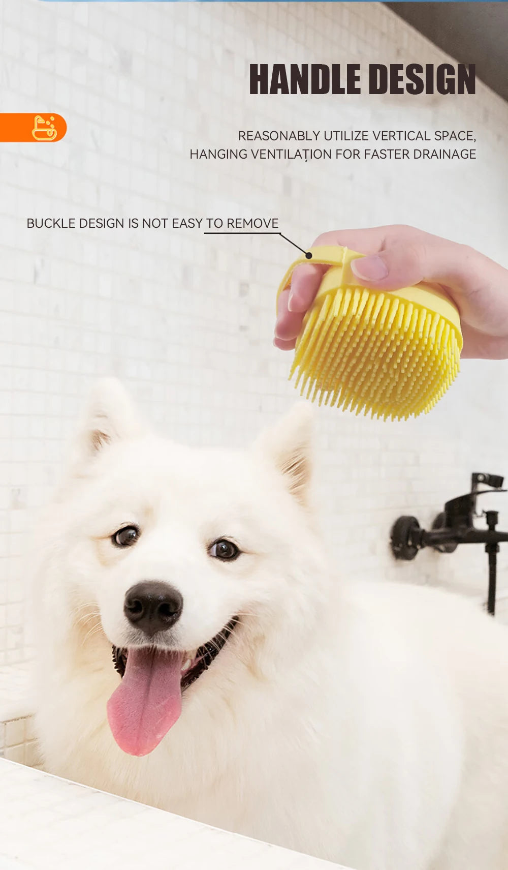 SootheFur Brush – Soft Silicone Rubber Grooming Tool