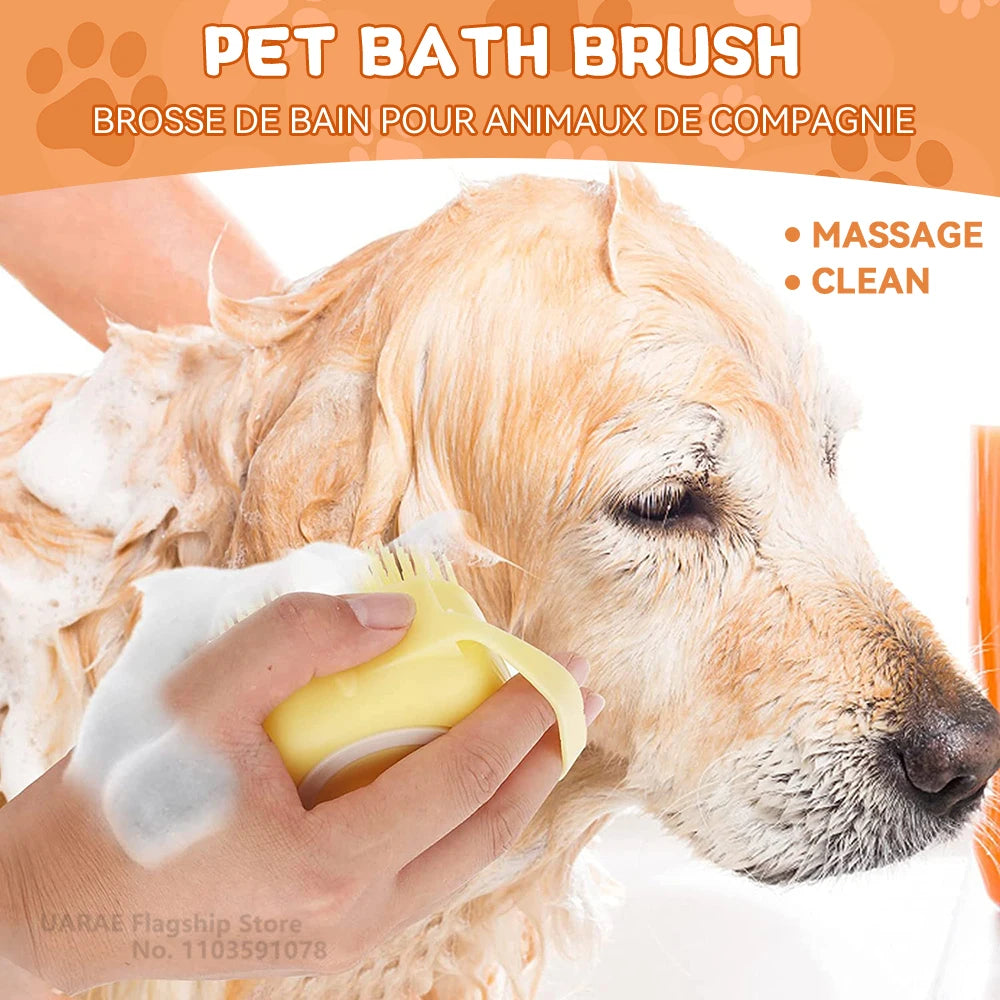 SootheFur Brush – Soft Silicone Rubber Grooming Tool