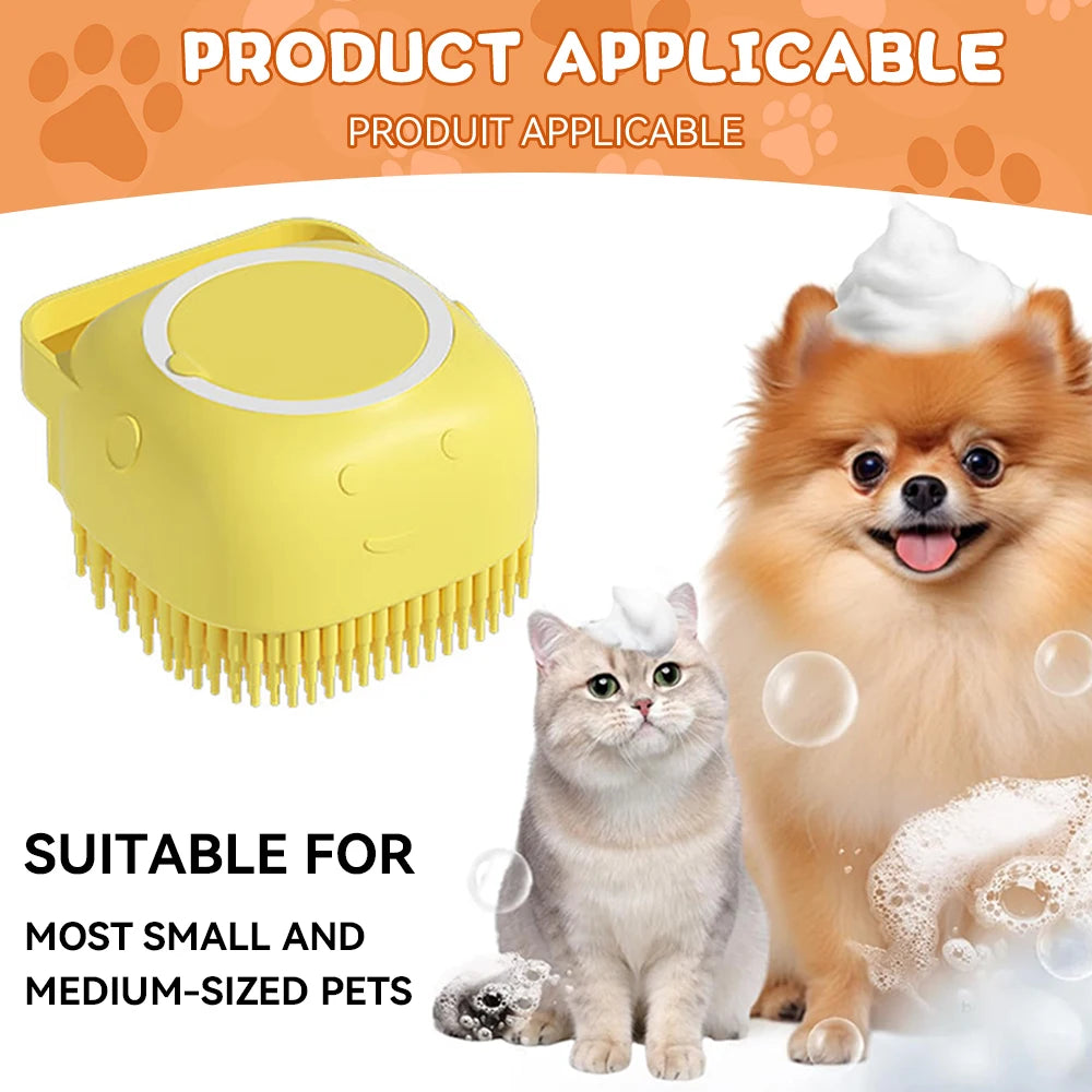 SootheFur Brush – Soft Silicone Rubber Grooming Tool