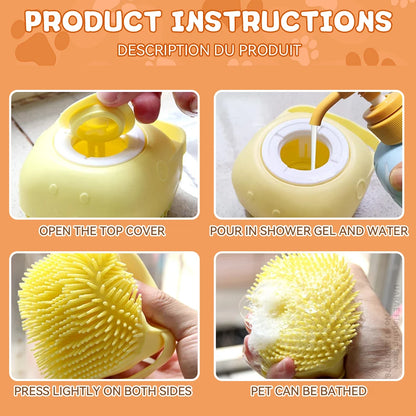 SootheFur Brush – Soft Silicone Rubber Grooming Tool